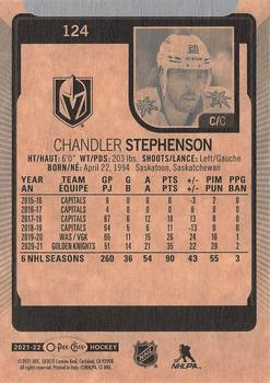 2021-22 O-Pee-Chee #124 Chandler Stephenson Back