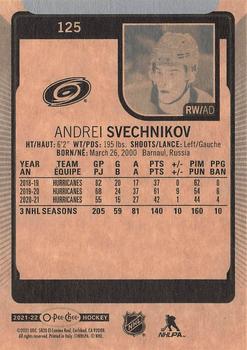 2021-22 O-Pee-Chee #125 Andrei Svechnikov Back