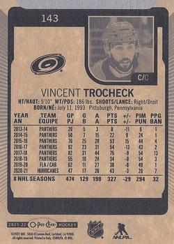 2021-22 O-Pee-Chee #143 Vincent Trocheck Back