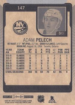 2021-22 O-Pee-Chee #147 Adam Pelech Back