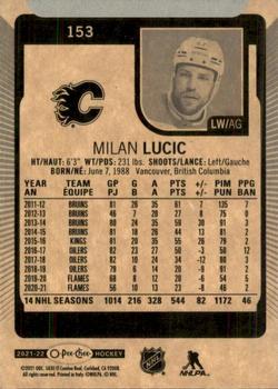 2021-22 O-Pee-Chee #153 Milan Lucic Back