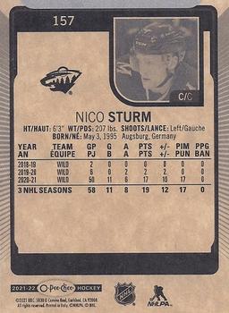 2021-22 O-Pee-Chee #157 Nico Sturm Back