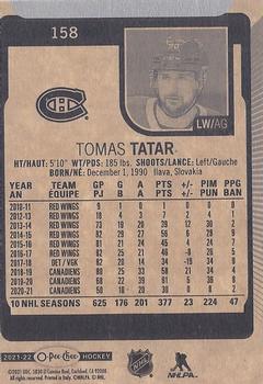 2021-22 O-Pee-Chee #158 Tomas Tatar Back