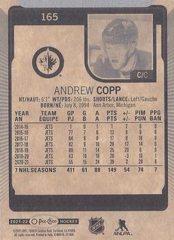 2021-22 O-Pee-Chee #165 Andrew Copp Back