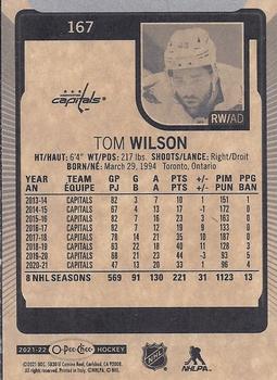 2021-22 O-Pee-Chee #167 Tom Wilson Back
