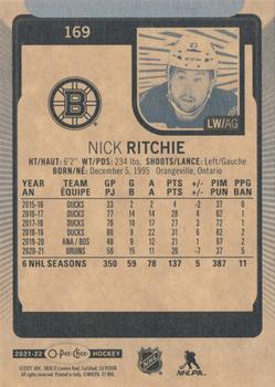 2021-22 O-Pee-Chee #169 Nick Ritchie Back