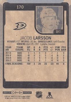 2021-22 O-Pee-Chee #170 Jacob Larsson Back