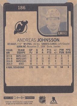 2021-22 O-Pee-Chee #186 Andreas Johnsson Back