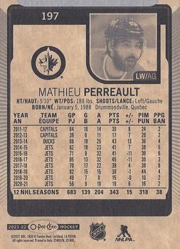 2021-22 O-Pee-Chee #197 Mathieu Perreault Back