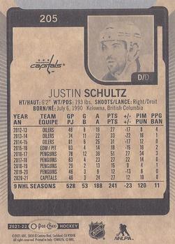 2021-22 O-Pee-Chee #205 Justin Schultz Back