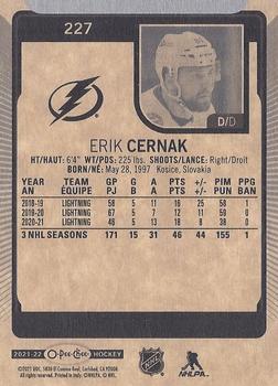 2021-22 O-Pee-Chee #227 Erik Cernak Back