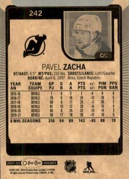 2021-22 O-Pee-Chee #242 Pavel Zacha Back