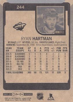 2021-22 O-Pee-Chee #244 Ryan Hartman Back