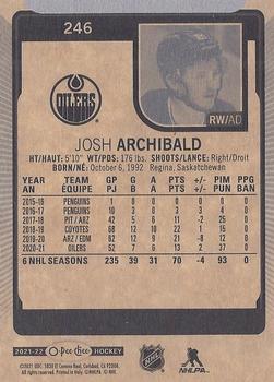2021-22 O-Pee-Chee #246 Josh Archibald Back