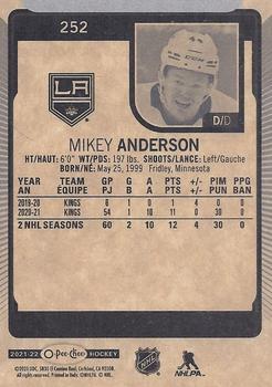 2021-22 O-Pee-Chee #252 Mikey Anderson Back