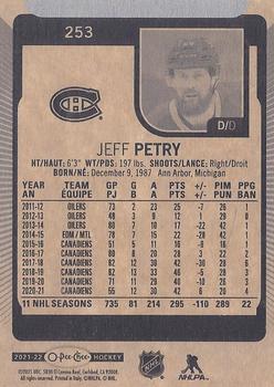 2021-22 O-Pee-Chee #253 Jeff Petry Back