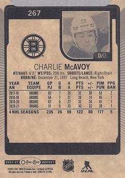 2021-22 O-Pee-Chee #267 Charlie McAvoy Back