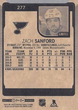 2021-22 O-Pee-Chee #277 Zach Sanford Back