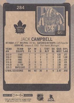 2021-22 O-Pee-Chee #284 Jack Campbell Back