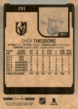 2021-22 O-Pee-Chee #291 Shea Theodore Back