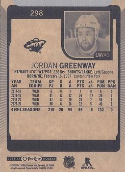 2021-22 O-Pee-Chee #298 Jordan Greenway Back