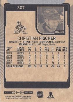 2021-22 O-Pee-Chee #307 Christian Fischer Back