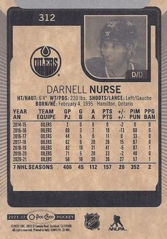 2021-22 O-Pee-Chee #312 Darnell Nurse Back
