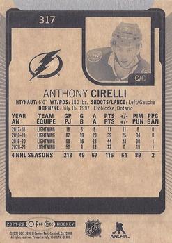 2021-22 O-Pee-Chee #317 Anthony Cirelli Back