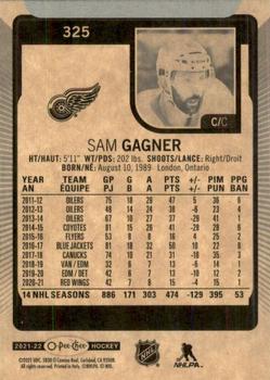 2021-22 O-Pee-Chee #325 Sam Gagner Back