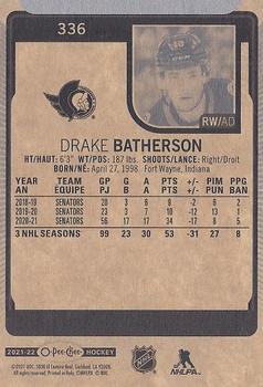 2021-22 O-Pee-Chee #336 Drake Batherson Back
