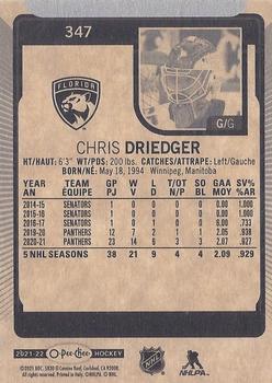 2021-22 O-Pee-Chee #347 Chris Driedger Back