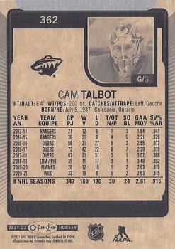2021-22 O-Pee-Chee #362 Cam Talbot Back
