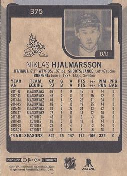 2021-22 O-Pee-Chee #375 Niklas Hjalmarsson Back