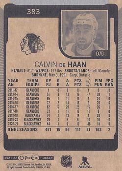 2021-22 O-Pee-Chee #383 Calvin de Haan Back