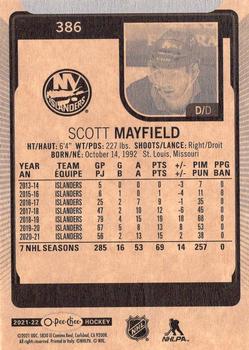 2021-22 O-Pee-Chee #386 Scott Mayfield Back