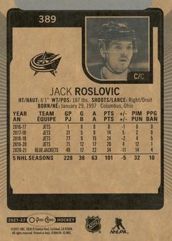 2021-22 O-Pee-Chee #389 Jack Roslovic Back