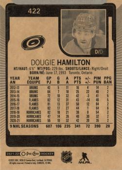 2021-22 O-Pee-Chee #422 Dougie Hamilton Back