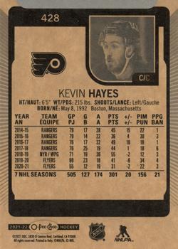 2021-22 O-Pee-Chee #428 Kevin Hayes Back