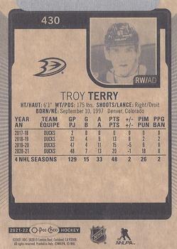2021-22 O-Pee-Chee #430 Troy Terry Back