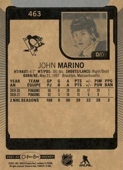 2021-22 O-Pee-Chee #463 John Marino Back