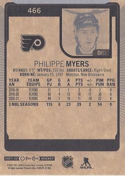 2021-22 O-Pee-Chee #466 Philippe Myers Back