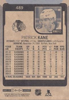 2021-22 O-Pee-Chee #489 Patrick Kane Back