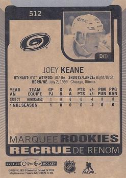 2021-22 O-Pee-Chee #512 Joey Keane Back