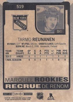 2021-22 O-Pee-Chee #519 Tarmo Reunanen Back