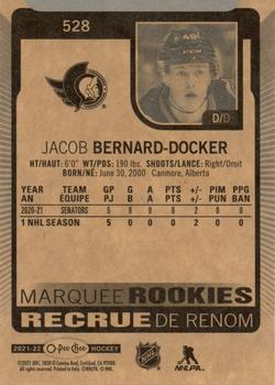 2021-22 O-Pee-Chee #528 Jacob Bernard-Docker Back