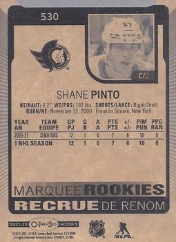 2021-22 O-Pee-Chee #530 Shane Pinto Back