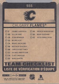 2021-22 O-Pee-Chee #555 Calgary Flames Back
