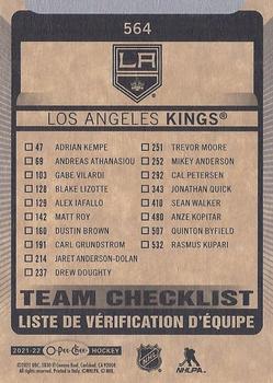 2021-22 O-Pee-Chee #564 Los Angeles Kings Back