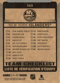 2021-22 O-Pee-Chee #569 New York Islanders Back