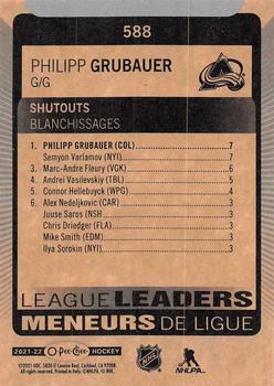 2021-22 O-Pee-Chee #588 Philipp Grubauer Back
